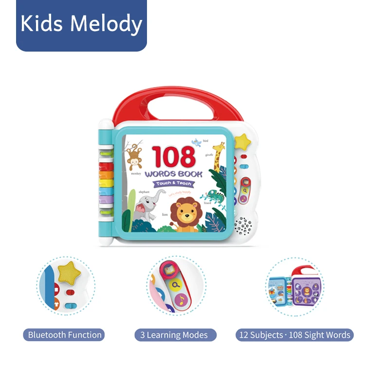 
Amazon hot selling preschool educational Blueteeth English Touch and learn words book 