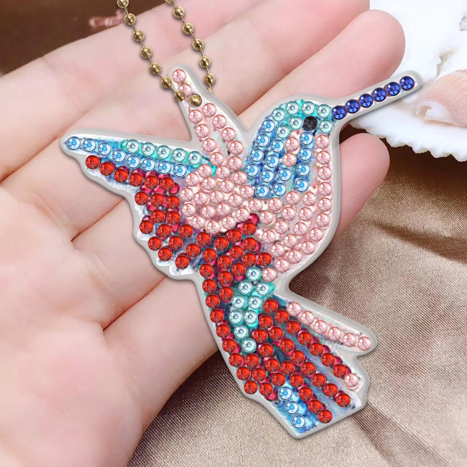 New Birds Diamond Painting Keychain Diy Diamond Mosaic Set Animal Key Rings Diamond Embroidery Girl Bag Pendant Birthday Gift