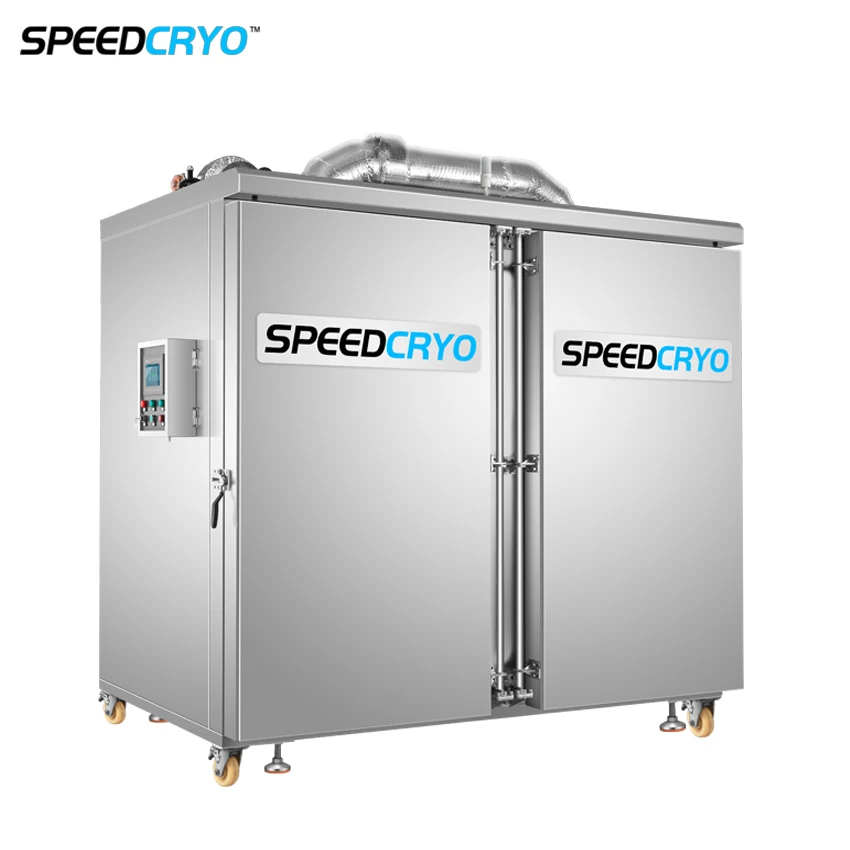 IQF Cryogenic Durian Fast Industrial Shock Freezing Cabinet Liquid Nitrogen Blast Chiller Freezer