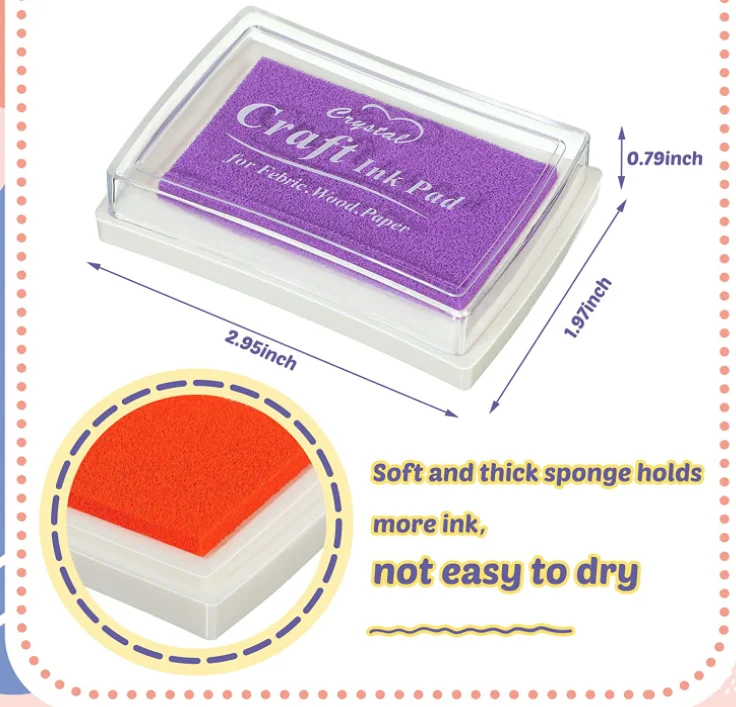 Craft ink pad washable stamp pad finger ink for rubber stamps kids DIY paper wood fabric scrapbooking stamping paint gift