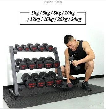 PROIRON Iron Hex Dumbbells New Automatic Customized Black Durable Weight Lifting Equipment