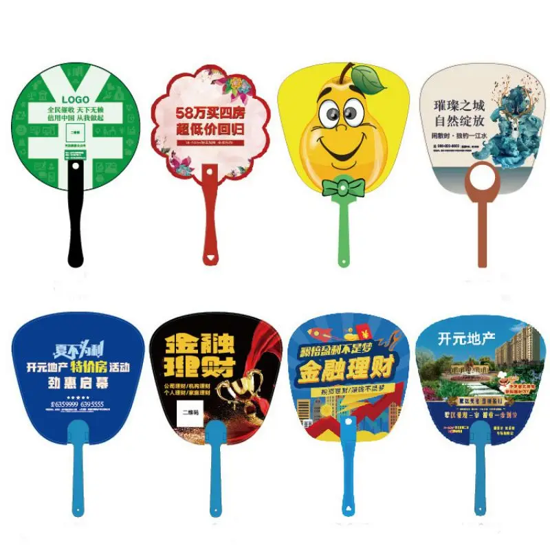 Рекламный сувенир мини ручной пластиковый вентилятор с логотипом Печатный PP маленький вентилятор