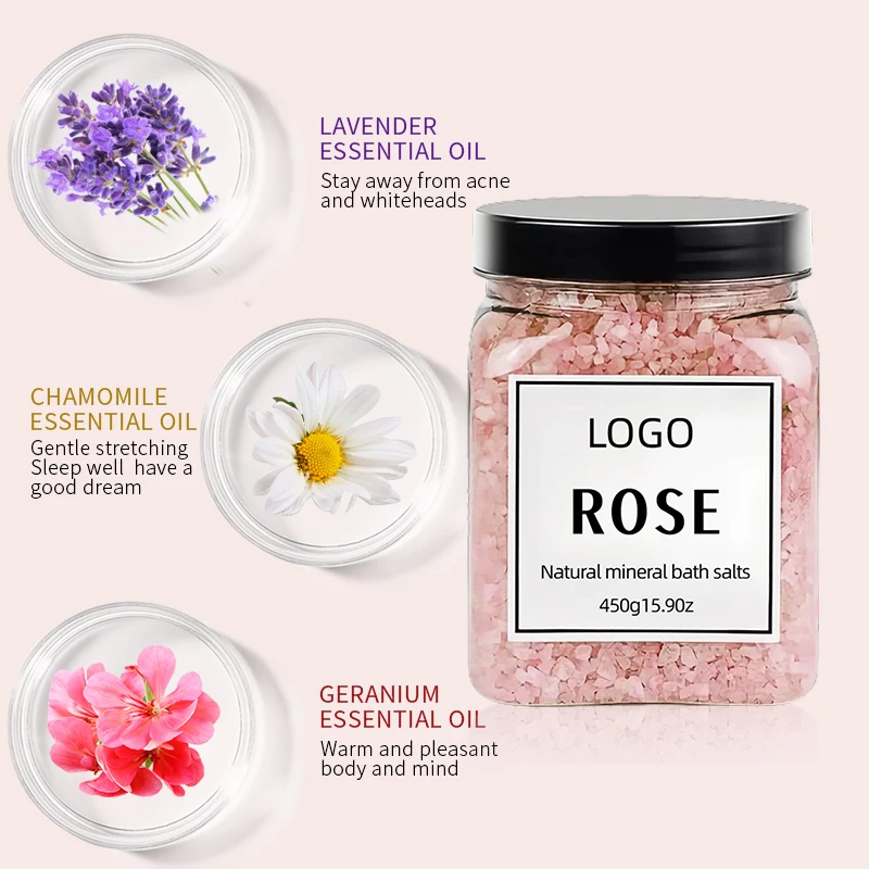 Натуральная Минеральная Соль Для Ванны oem450 г с ароматом розы успокаивает усталость удаляет куриную кожу и разглаживает