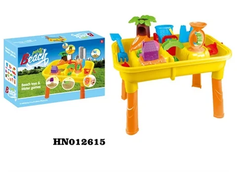 Summer Outdoor Beach Set Toys 25pcs  Play Table Beach Sand Toy Set for Summer Vacation