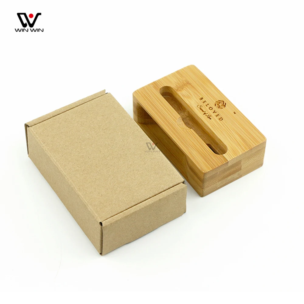 Universal Bamboo Wood Phone  Holder For Desk Custom Logo Sound Amplifier Loud Speaker Stand
