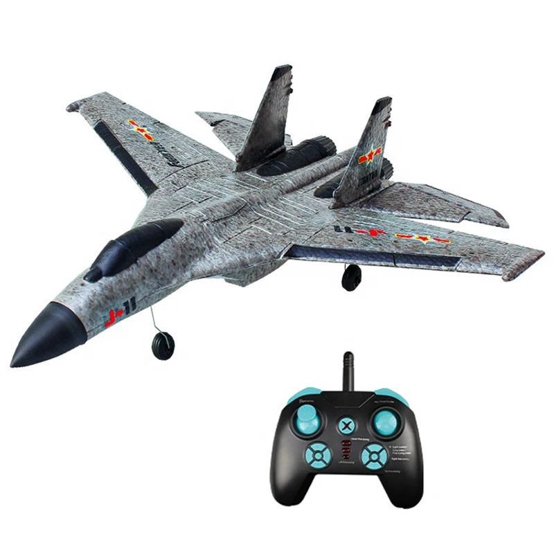 J-11 Glider Plane Airplane RC Plane 2.4GHz 3-CH RC Aircraft Airplane Grey White Remote Control Plane With Light