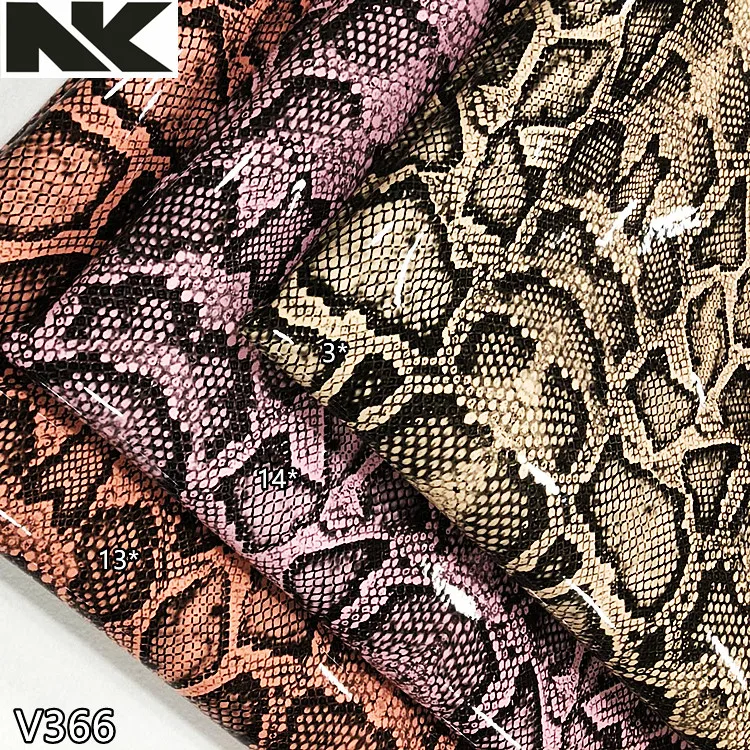 V366 new mirror python PVC Artificial leather is suitable for bags, handbags, belts and shoes