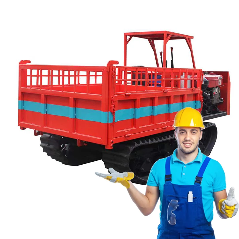 6-8ton driving type Crawler Dumper for transporting palm fruit Export to Malaysia