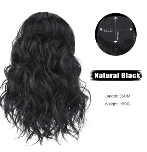 Vivian High Quality Short Curly Wavy Drawstring Ponytail Synthetic Natural Wavy Hair Extensions for Women Kanekalons Wholesale