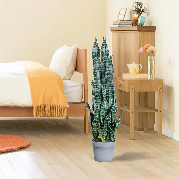 Высококачественное искусственное зеленое декоративное пластиковое растение Hourpark, 80 см, 2 шт., Agave, искусственное растение с кастрюлей с защитой от УФ-лучей