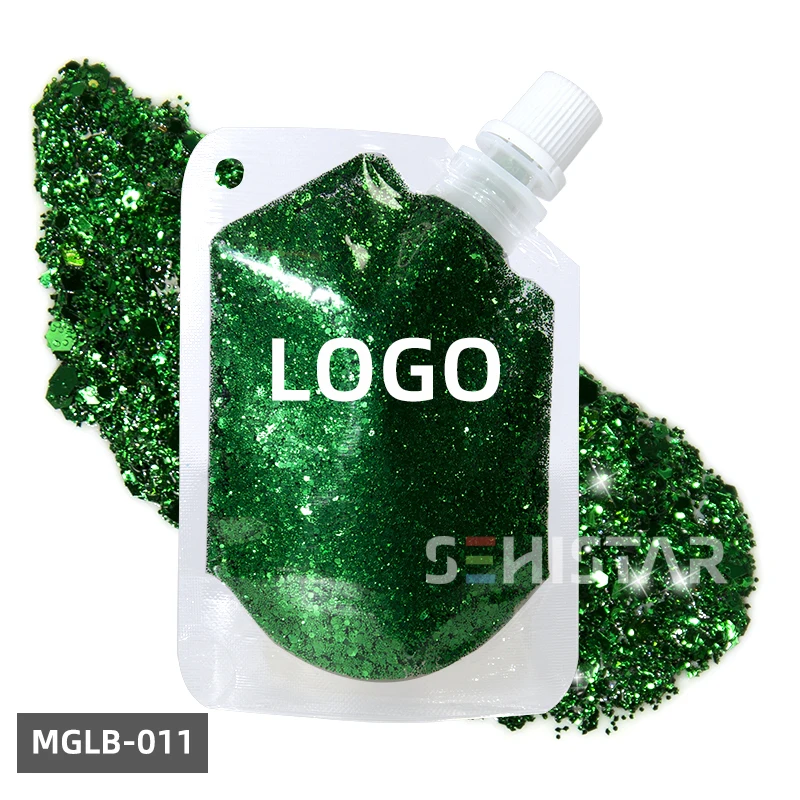 Eyeshadow Glitter Gel Single Packaging Box 8 Colors Pigmented Chameleon Glitter Eye Shadow Makeup Private Label Customized Wet