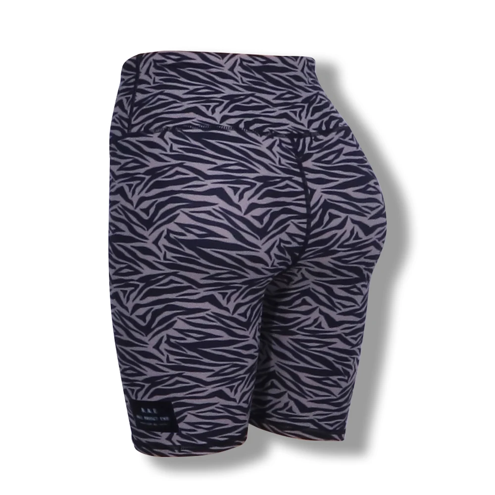 NVGTN Supplier Wholesale Women Yoga Shorts Running Gym Workout  zebra Sublimated Yoga Shorts Spandex Short Pants