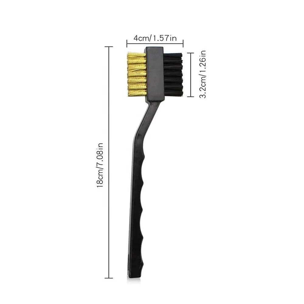 Hot Sale Golf 2 Sided Nylon Brush Tool Cleaner Brass Wires Golf Club Brush