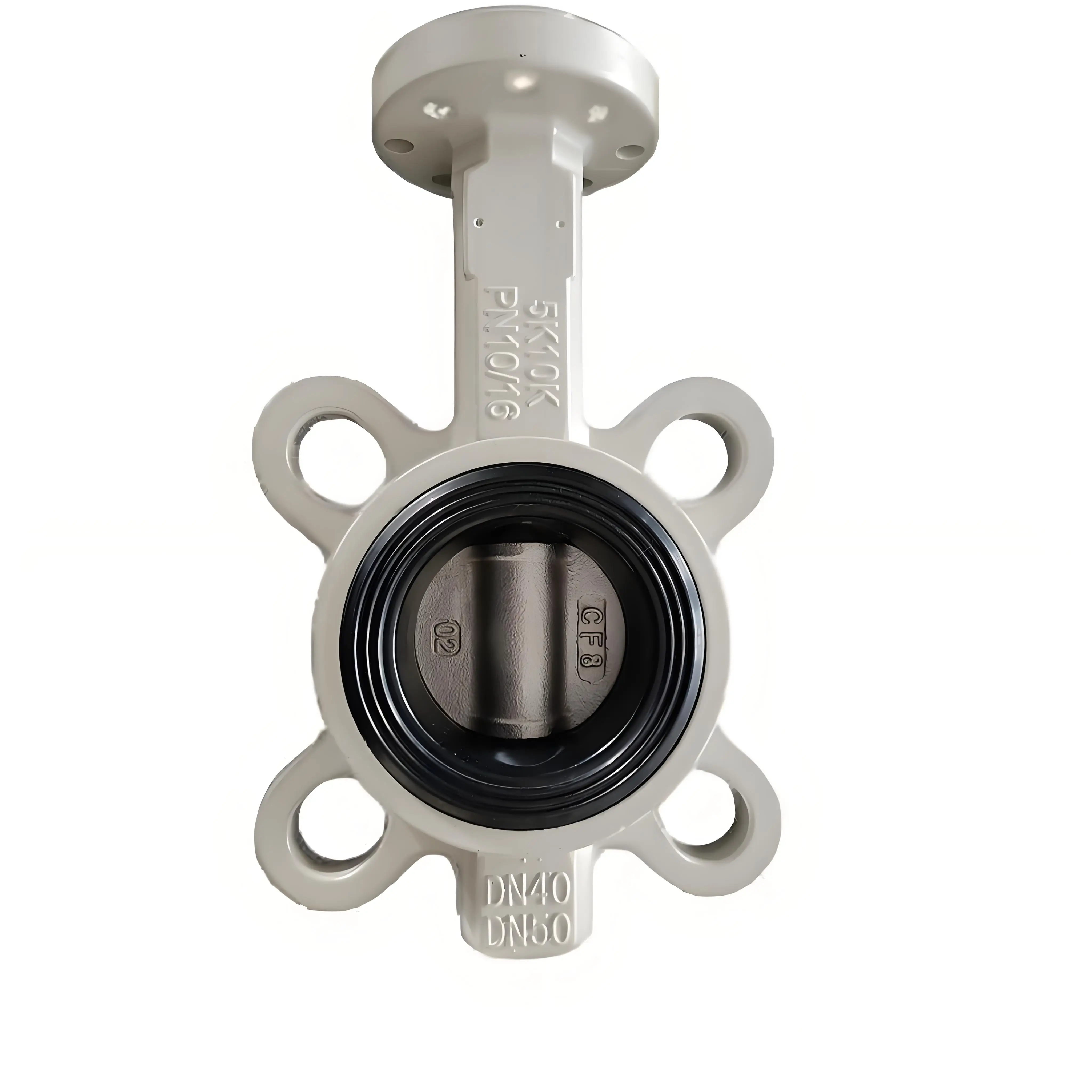 High performance stainless steel 304 headless sandwich soft seal butterfly valve, sandwich headless butterfly valve