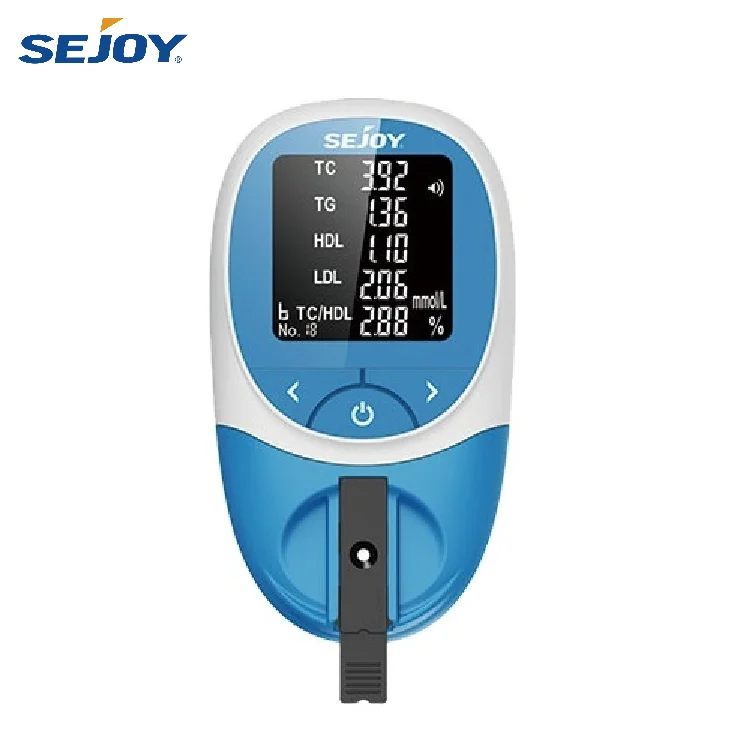 Sejoy HDL LDL Triglyceride Cholesterol Test Kit Blood Lipid Profile Analyzer 5 in 1 Lipid Cholesterol Meter
