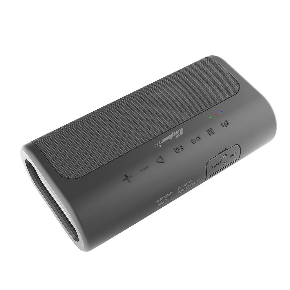 Cyboris TWS 200W Speaker Blue Tooth Portable Power Bank 10400mAh AUX Micro Memory Card Playing Audio Boombox Speakers