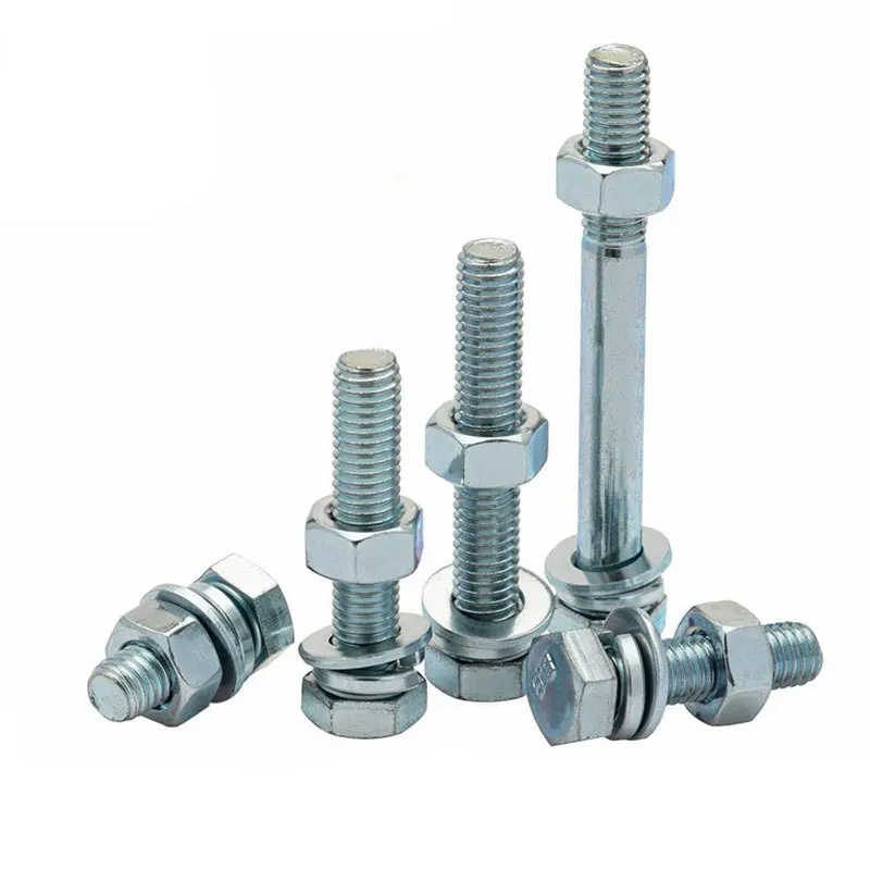 Hex Tap Screws M24 x 100mm Hexagon Head Bolt in Grade 8.8 Steel Zinc Full thread types of nuts and bolts