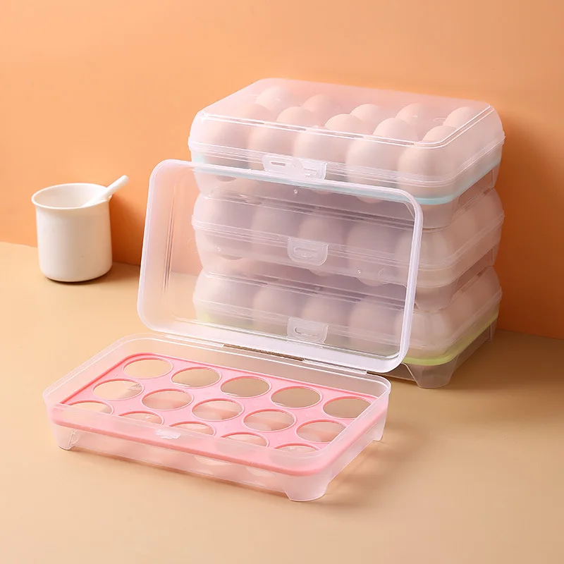 Hot Refrigerator Egg Dispenser Storage Box Drawer Refrigerator Egg Rack Type Egg Container