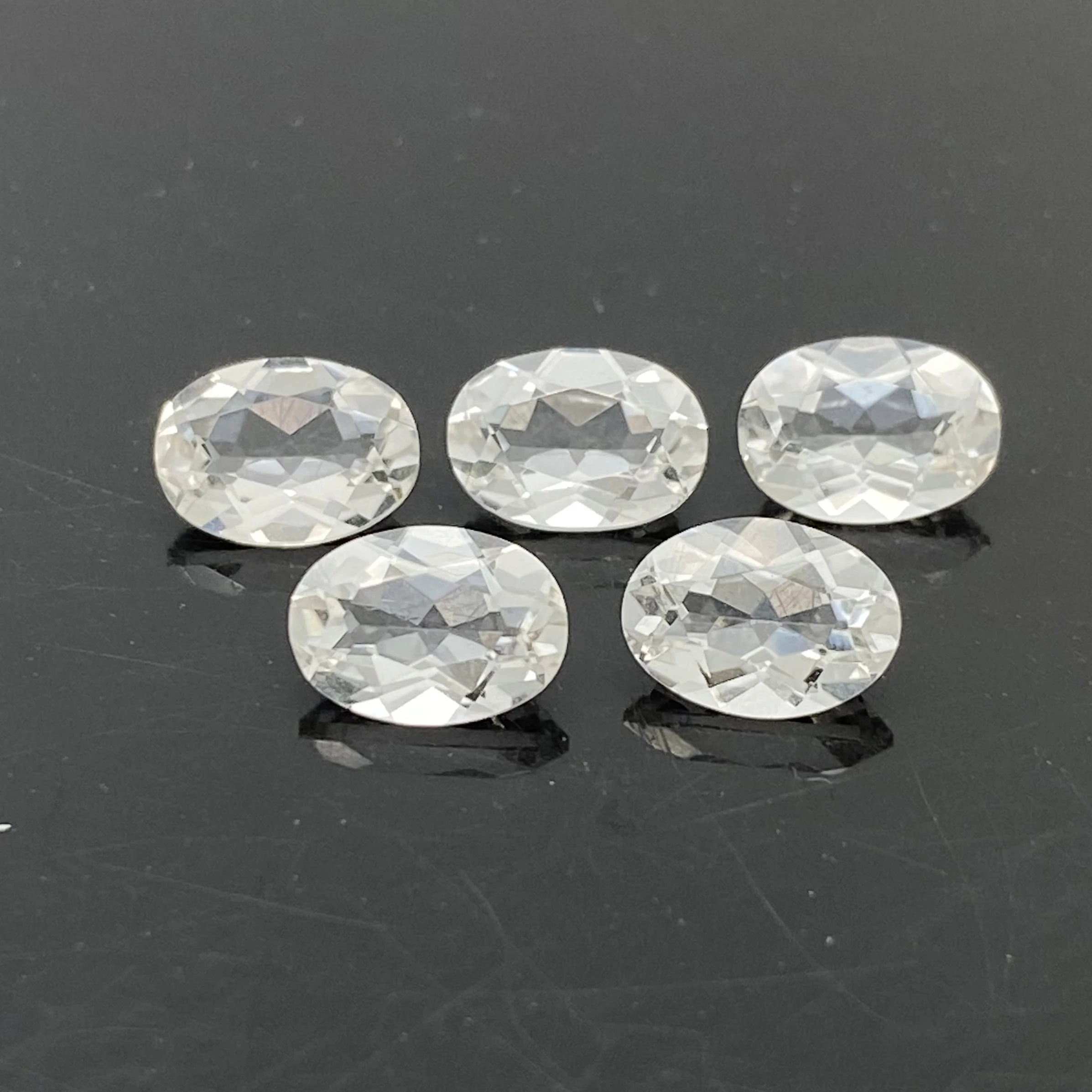 Oval  5x3mm~20x15mm High Quality Faceted Natural Crystal Quartz Gemstones Clear Quartz For Jewelry Making Natural White Quartz