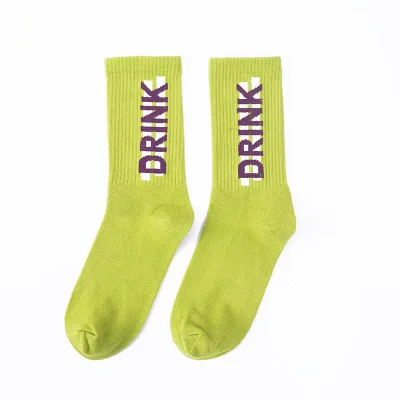 Casual custom mens socks colorful fashion dress socks cotton crew male street basketball sports socks