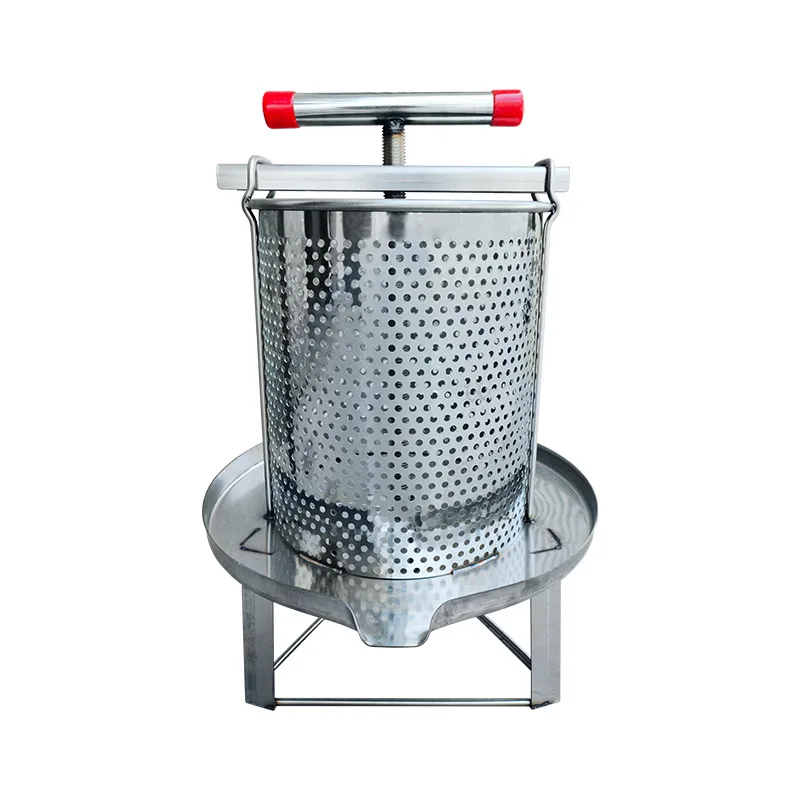 10L Fruit Honey Manual Press for Home Brew Mead Stainless Steel Cider Grape Apple Press for Wine and Juice Making Homebrew