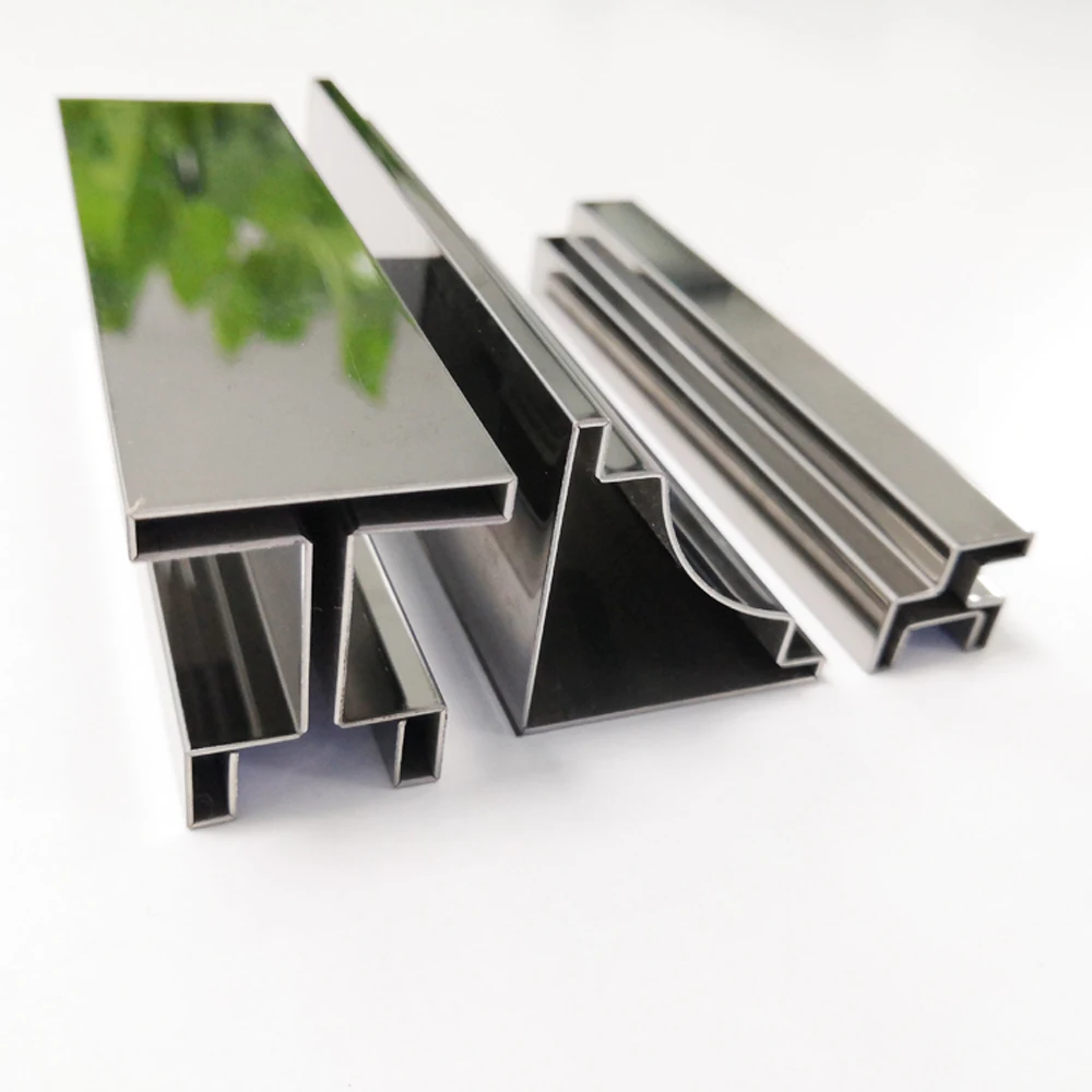 Construction project mirror finish stainless steel decorative frames for tile trim for decoration door
