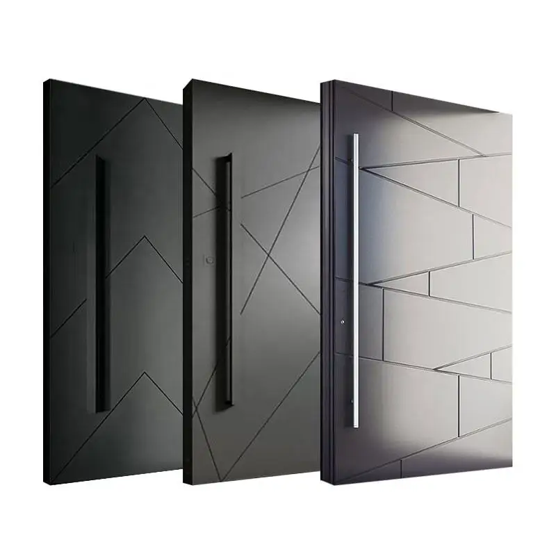 2024 American modern design Main entrance steel door design house internal metal doors room modern steel door