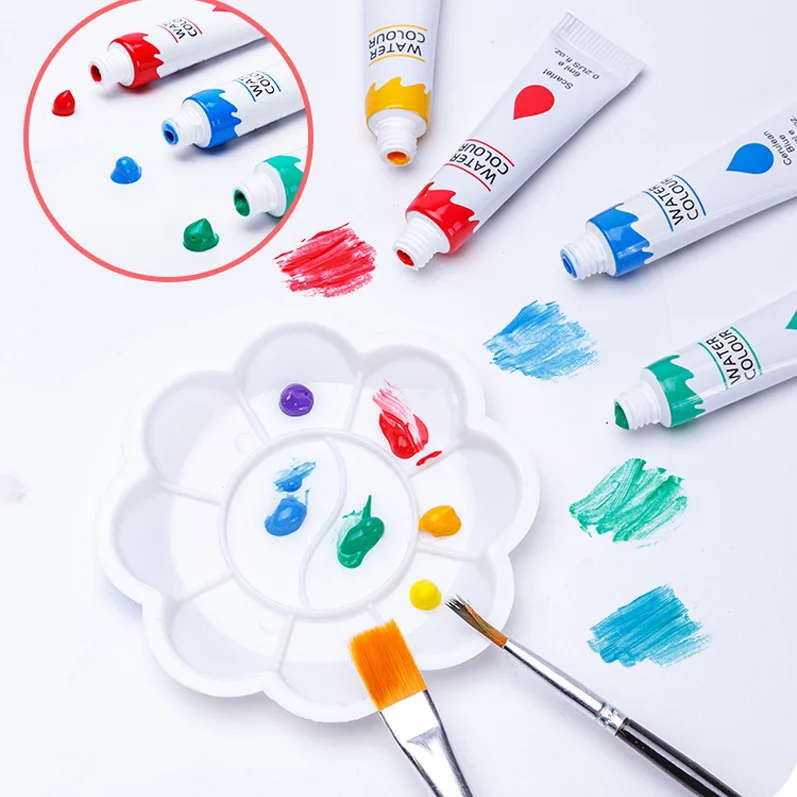 123pcs Watercolor Wooden Box with Oil Pastels Crayons Colored Pencils  Non-Toxic Markers Pen Colour Pencil Children Drawing Set