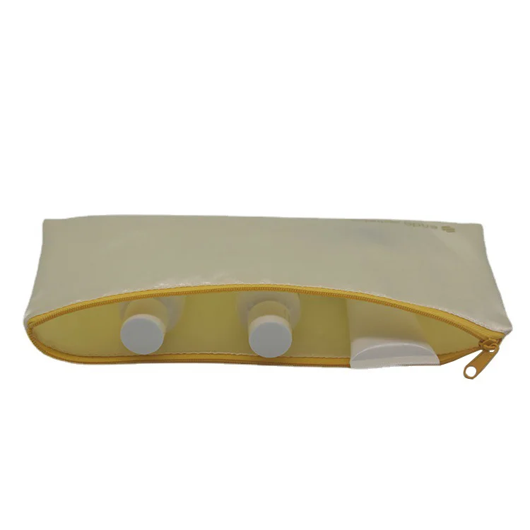 Wholesale  Wig Satin Hair Bag  Custom Printed Gold Zipper Satin Gift Bag