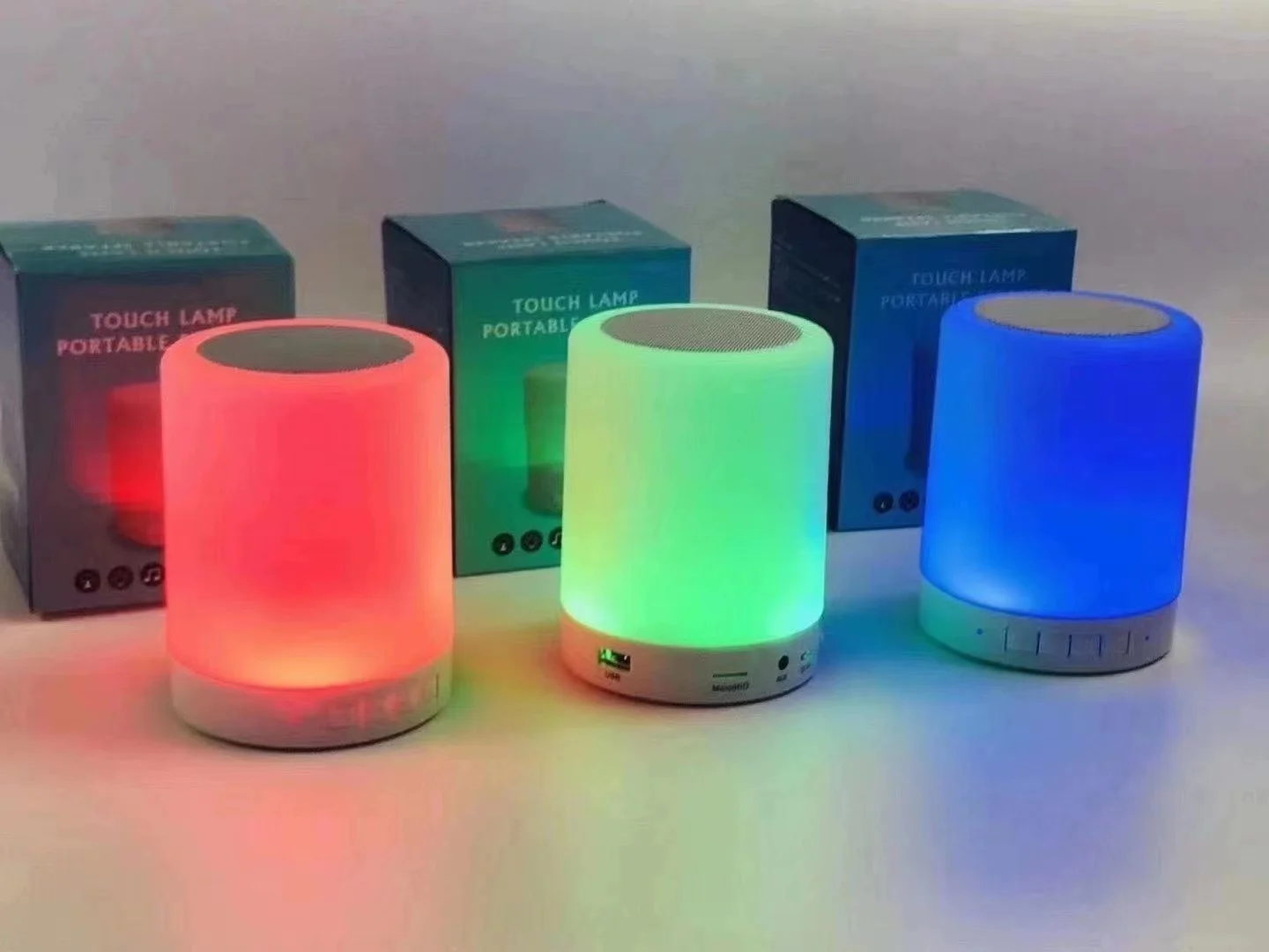 CL671 Touch Light Portable Smart Colorful Night Light With Speakers Led Mini Wireless Speaker