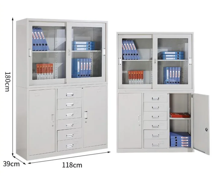 6 drawer steel cabinet with lock for high quality confidential document storage
