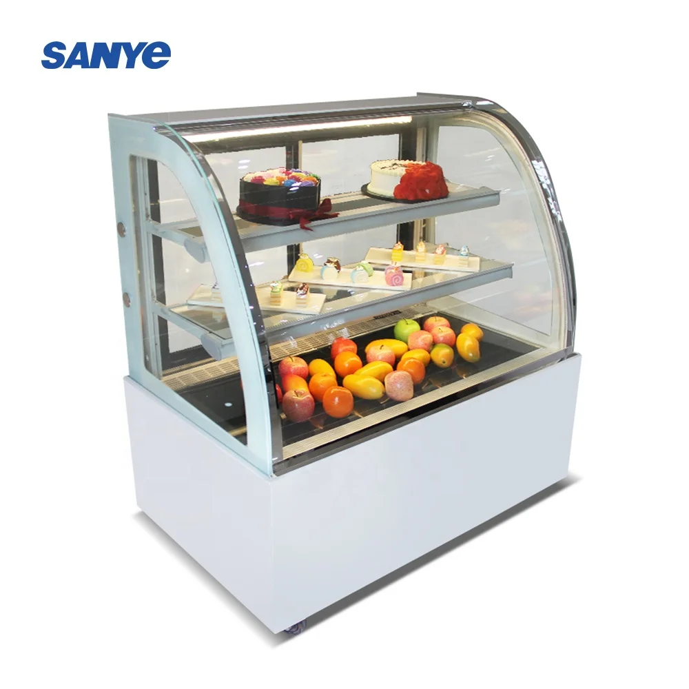 Countertop Bakery Display Case Cake Refrigerated Cabinet Cake Showcase With Marble Base For Sale