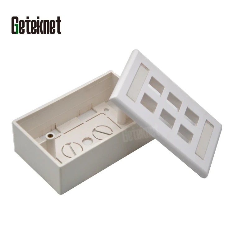 Gcabling Face plate USA type 6port RJ45 wall plate keystone universal faceplate