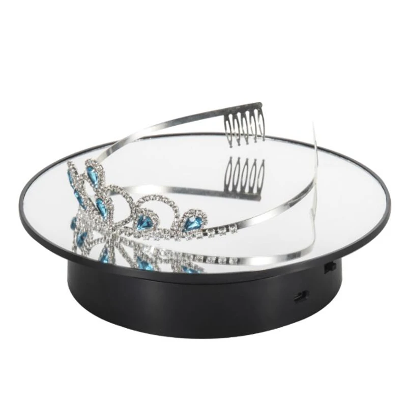 High quality  Electric turntable rotating display table stand mirror showcase for video shooting