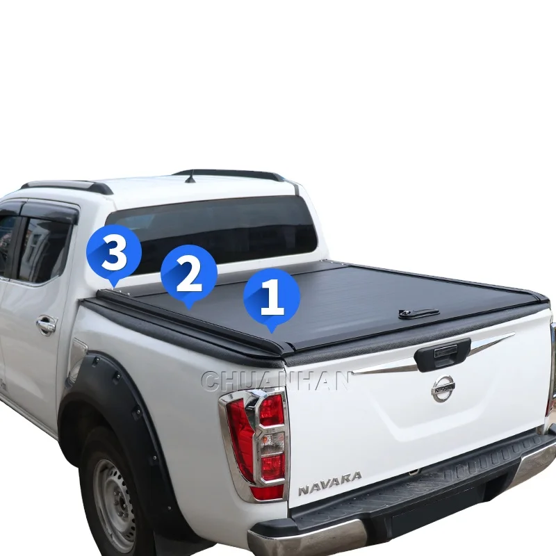 Truck bed cover retractable aluminium roller l200 tonneau cover for toyota hilux revo barrel cover honda shell ridgeline