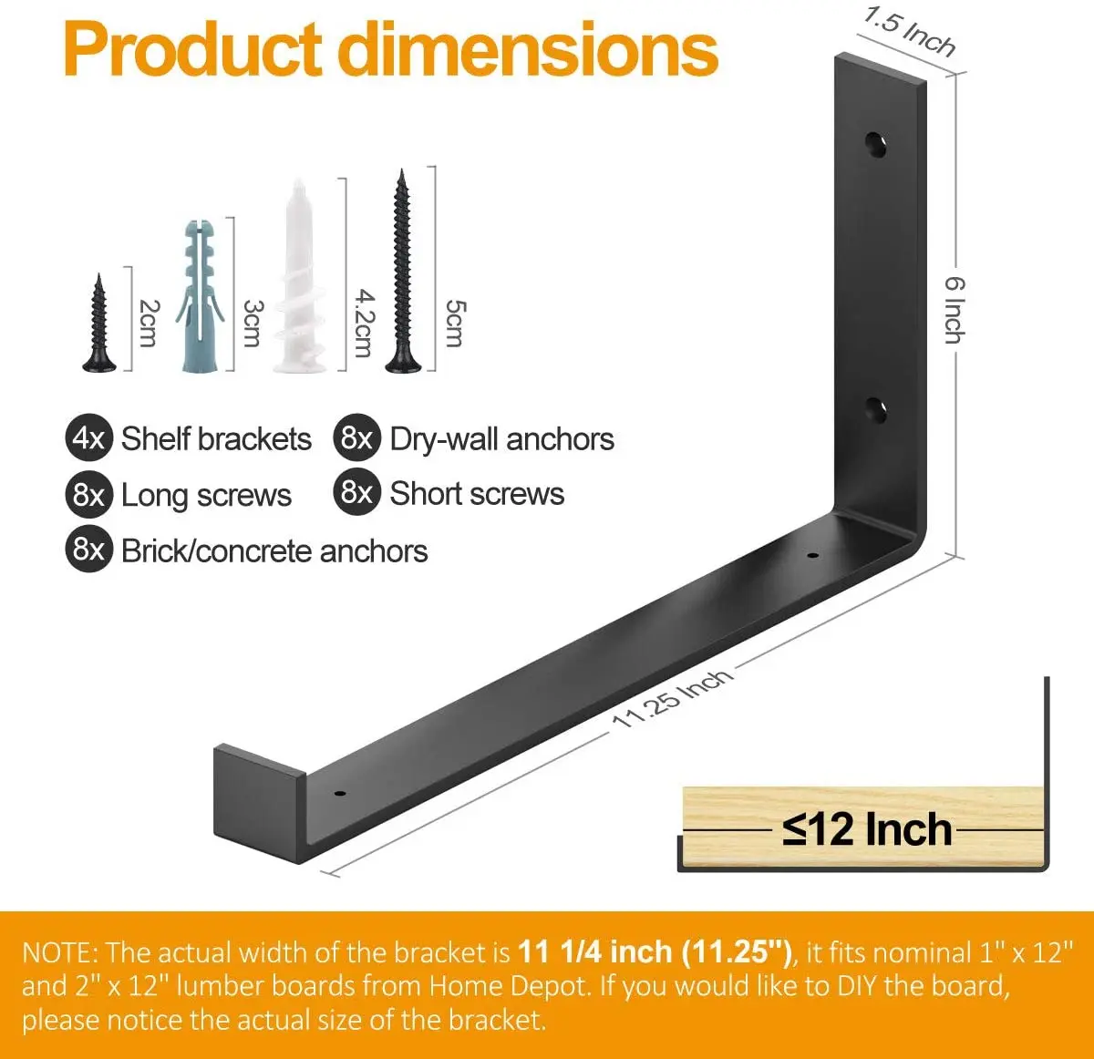 Shelves Bracket Black Diy Angle Support Industrial Floating Metal Solid Steel Wall Heavy Duty Shelf Bracket