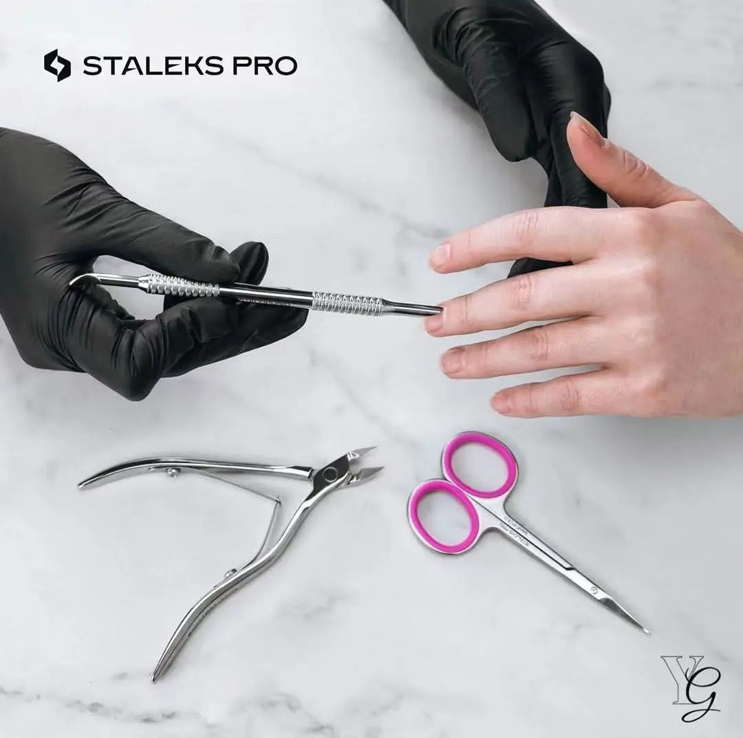 staleks European Russian style dead skin scissors curved tip scissors Stainless Steel Barb nail tools