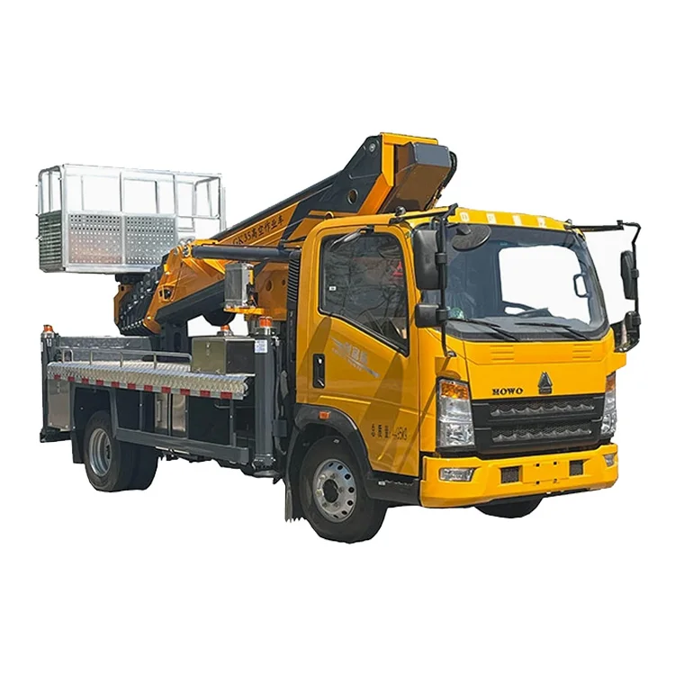 High Quality Diesel Fuel Truck Mounted Aerial Working Platform Remote Control High-Altitude Operation New 15  to 45 Meters Sale