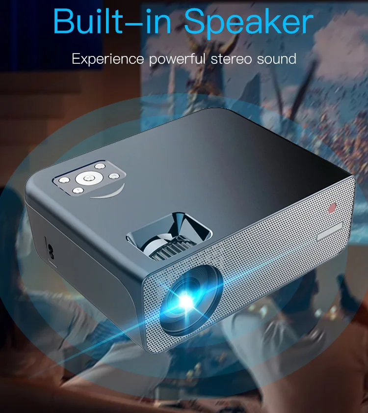 Multi-Screen Function Projector Full Hd 1080P With Wifi Android 9.0 Mobile Phone Home Theater Projector