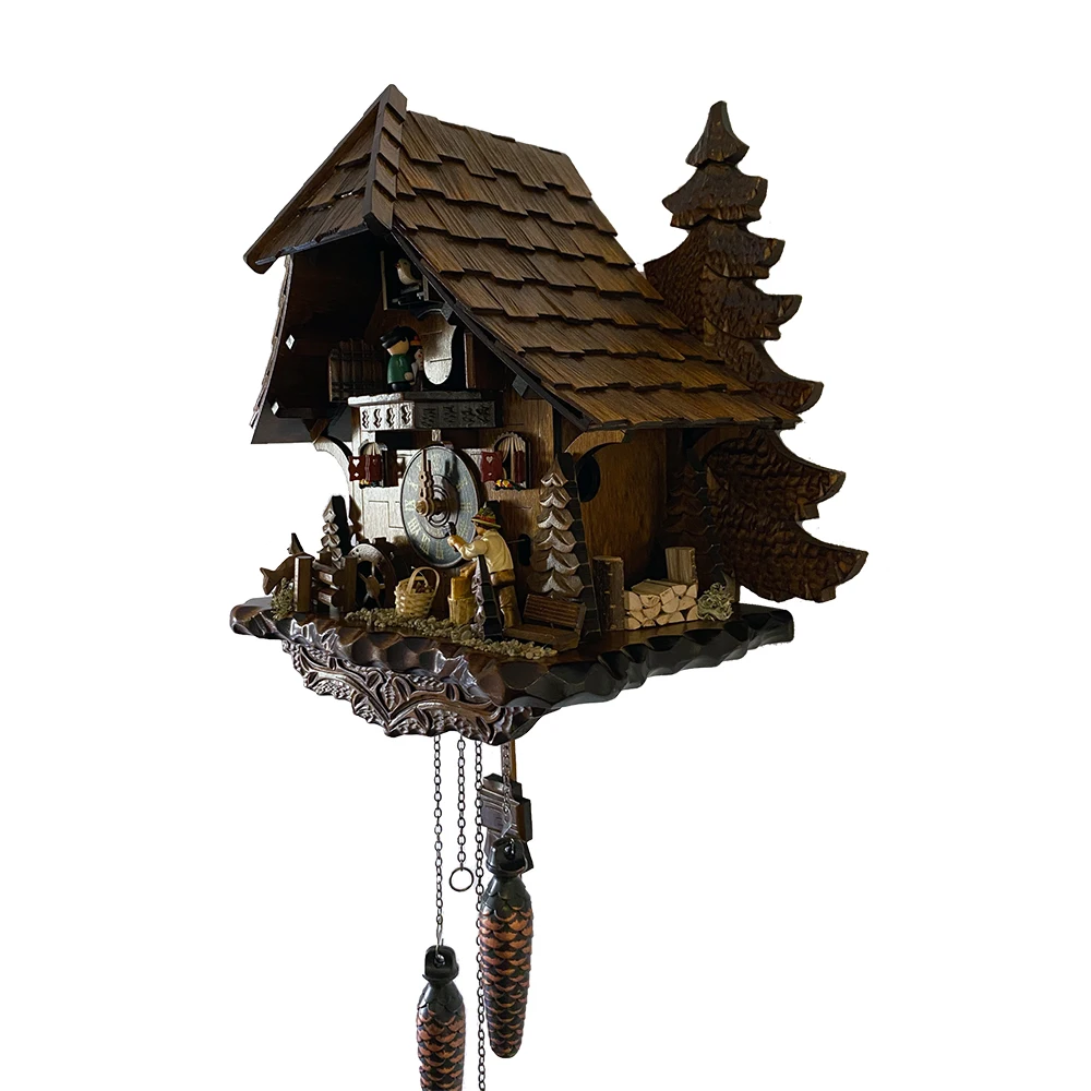 Лидер продаж, высококачественные винтажные часы с черной лесной кукушкой с музыкой для украшения дома