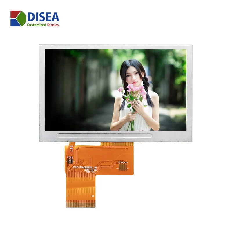 DISEA ODM TFT LCD Panel 4.3 inch  800*480 display Module with IPS Screen