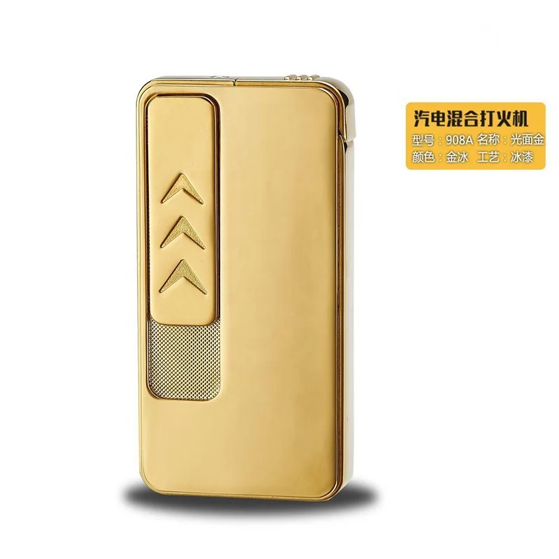 Personality Design Luxurious Appearance Windproof USB Rechargeable Electric Lighter