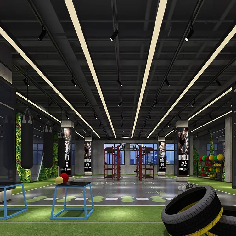 Customized 4ft 8ft led linear light fixture seamless linkable  Commercial linear led lights Pendant lamp for Malls Supermarkets