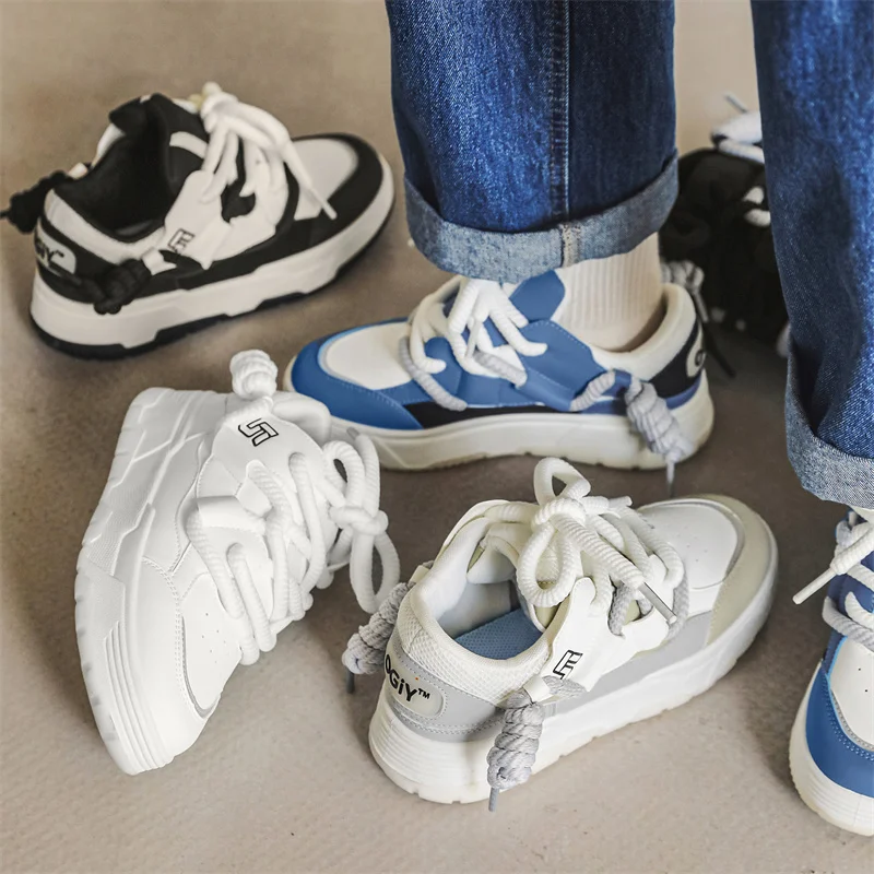 Wholesale blue bread lace up shoes men black white sneakers walking shoe luxury fancy custom print casual sport shoes women