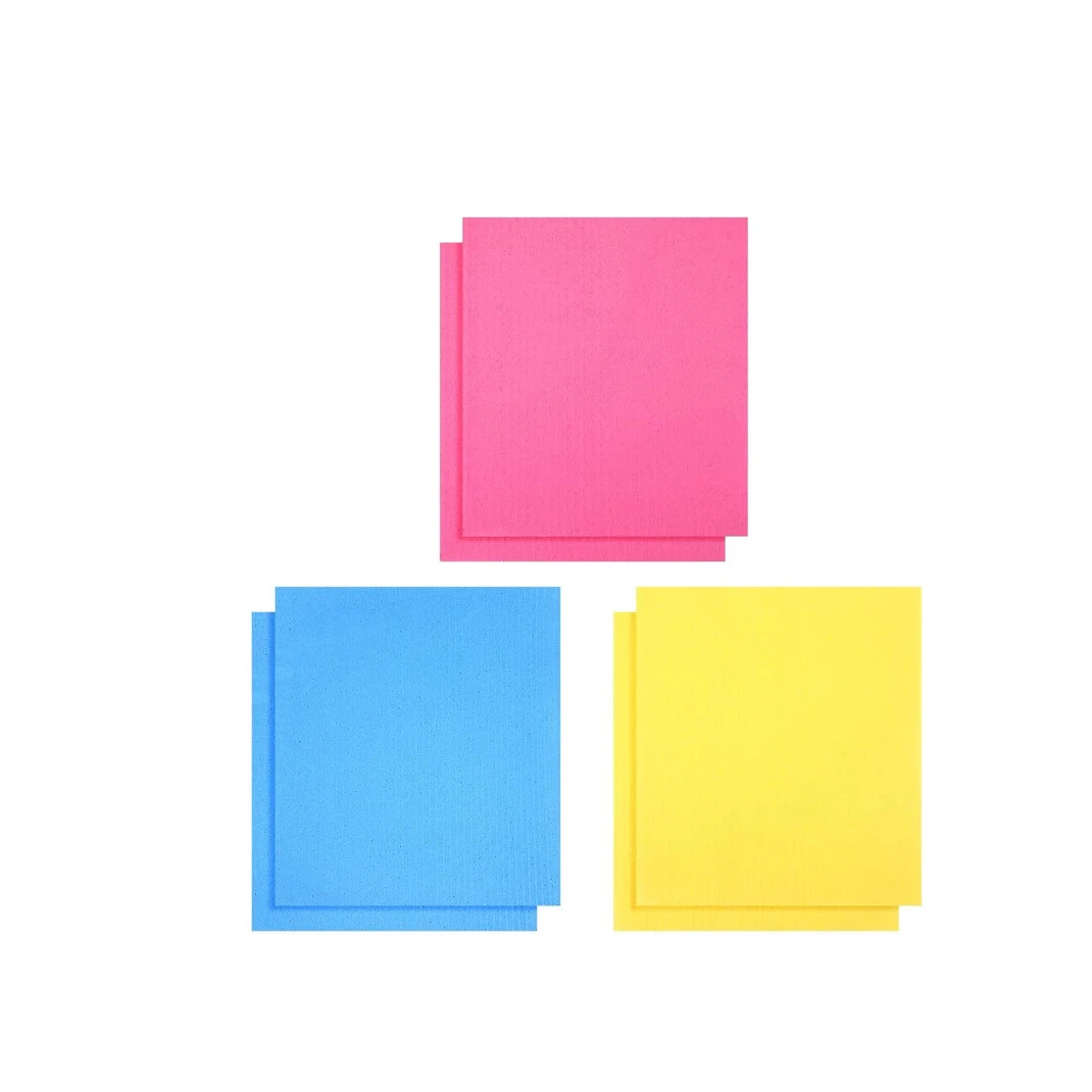 
Hot selling high absorbent reusable natural cellulose sponge compressed wood pulp cotton cleaning sponge cloth 