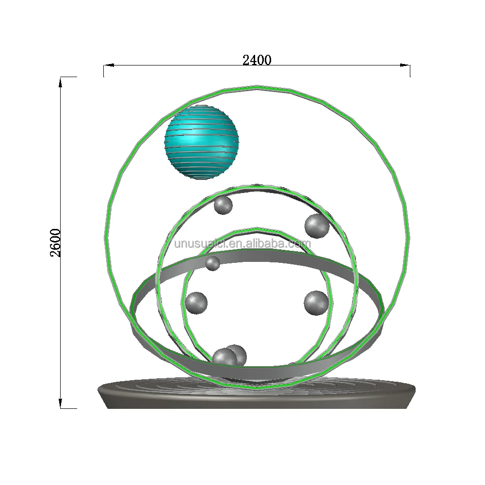 outdoor large hollow stainless steel sphere garden decorative metal balls 3d satellite moon earth Motif sculpture landscape