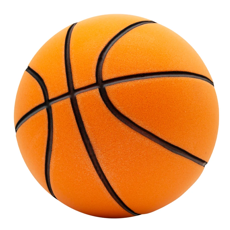 Customs indoor Silent Basketball 15/21/21cm Elastic Stress Ball Soft PU Foam Bouncing Mute Silent Ball Low Noise Ball OEM COLOR