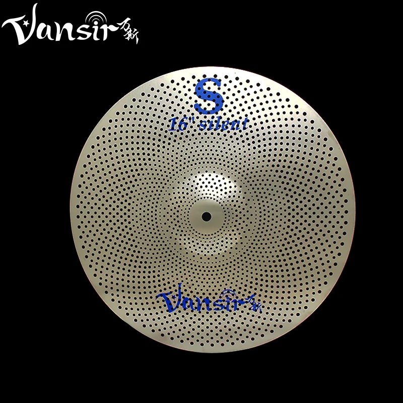 Vansir Silver Color Low Volume Cymbal Set 14'HH+16' Crash+18' Crash+20' Ride Cymbals Sets