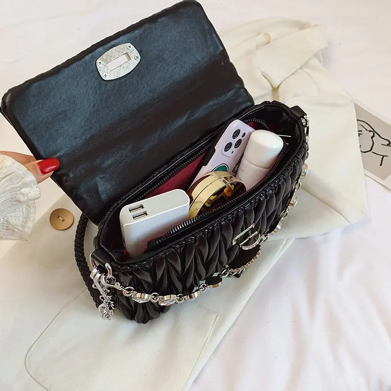 Luxury High Quality Rhinestone Handbags Lady Underarm designer Hand bags For Women