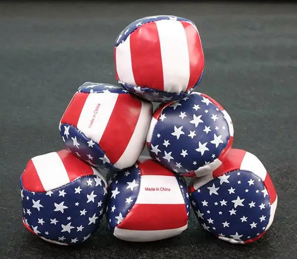 Детская игрушка тканый жонглинг мяч Детская игрушка вязаный хоккей мешок Детская игрушка под заказ мешок для ног